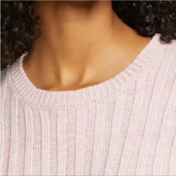 Blank NYC Heather Ribbed Crewneck Sweater XS - Picture 3 of 7